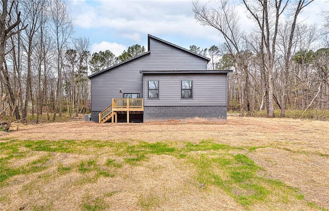 117 Kinross Dr, Bella Vista, AR 72715 - view of side of home with a deck and stairway