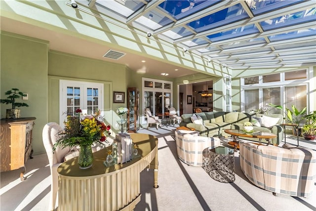 view of sunroom / solarium