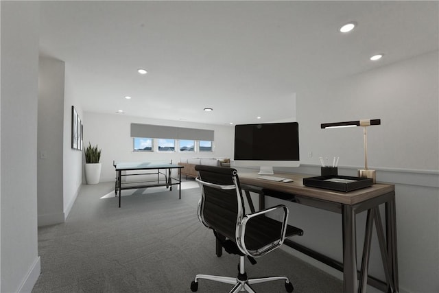 4201 88th St, Bentonville, AR 72718 - office area featuring carpet, baseboards, and recessed lighting