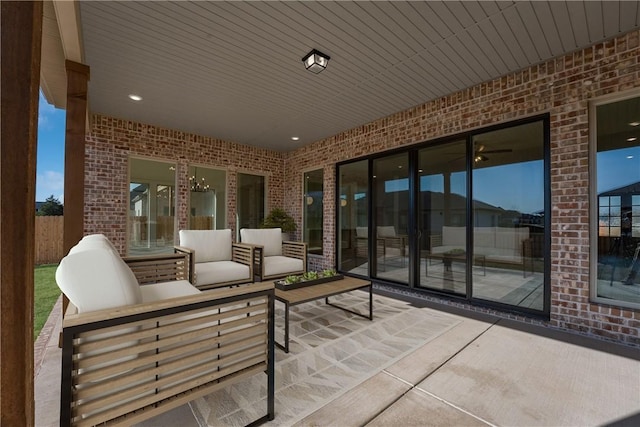 4201 88th St, Bentonville, AR 72718 - view of patio with fence and outdoor lounge area