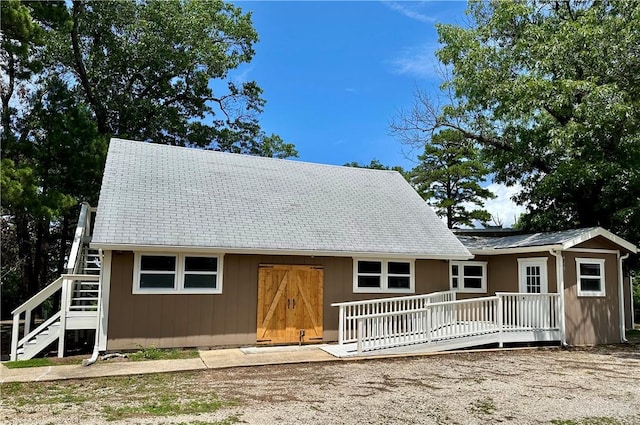 426 Van Buren, Eureka Springs, AR 72632 - view of front facade featuring a deck and stairs