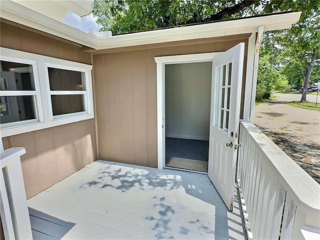 426 Van Buren, Eureka Springs, AR 72632 - wooden terrace featuring french doors