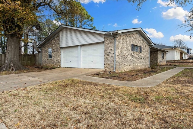 view of home's exterior featuring a garage