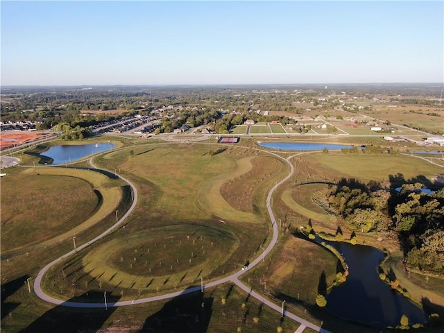 445 Fox Trl, Elm Springs, AR 72762 - drone / aerial view featuring a water view, view of golf course, and a residential view