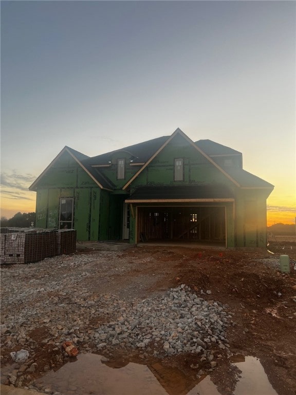 view of front of home featuring a garage