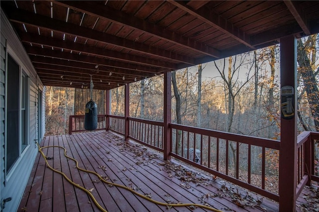 view of wooden terrace