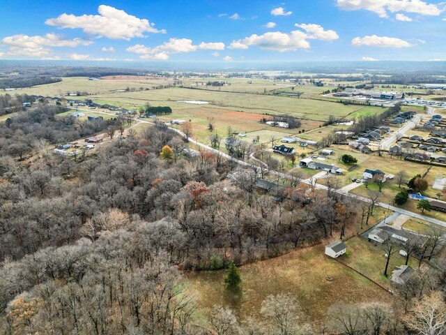 bird's eye view featuring a rural view