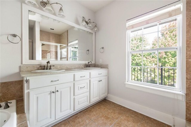 3706 Cherokee Rd, Rogers, AR 72758 - full bath featuring a stall shower, a sink, and a wealth of natural light