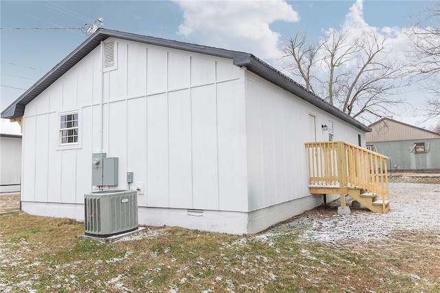 view of property exterior featuring cooling unit