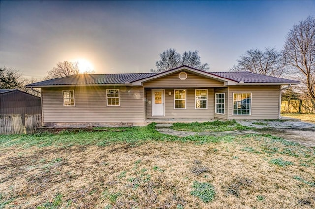 7620 Rally Hill Rd, Harrison, AR 72633 - ranch-style home with a metal roof and covered porch