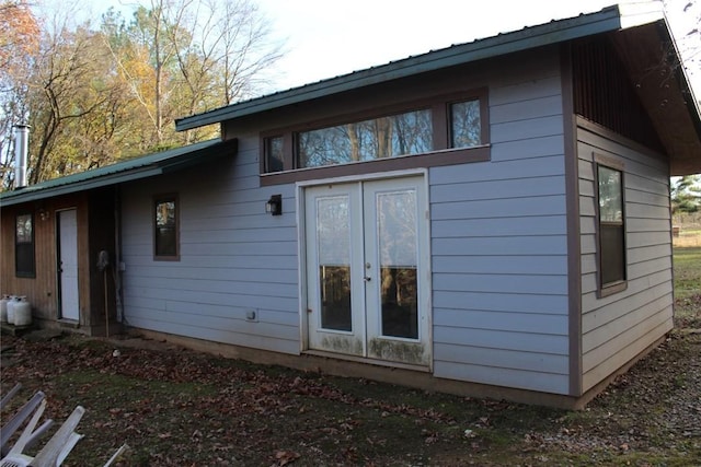 exterior space featuring french doors