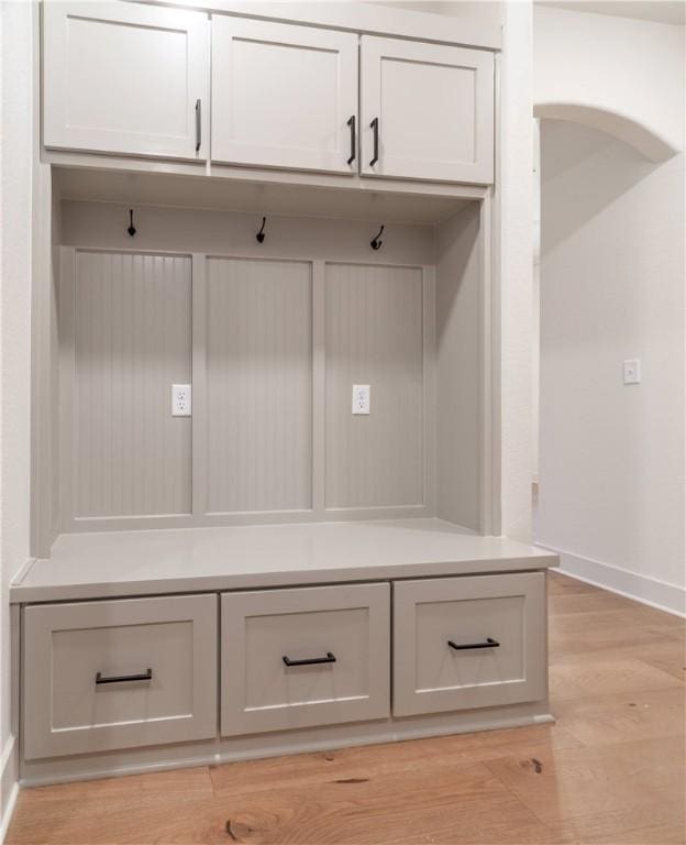 256 Fiori St, Springdale, AR 72762 - mudroom featuring baseboards and light wood-style flooring