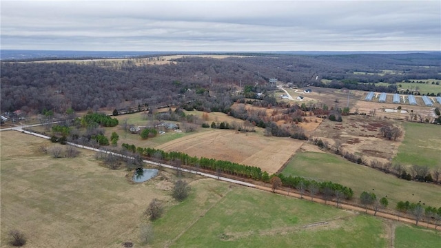 bird's eye view featuring a rural view