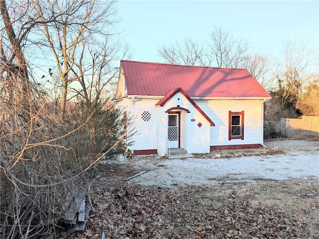 view of front of home