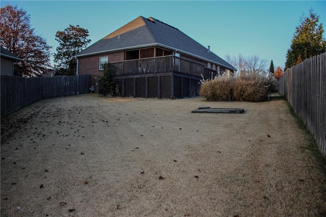 exterior space with a wooden deck