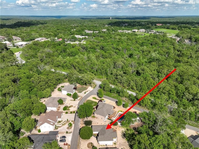 3 Barrhead Ln, Bella Vista, AR 72715 - aerial view with a wooded view and a residential view