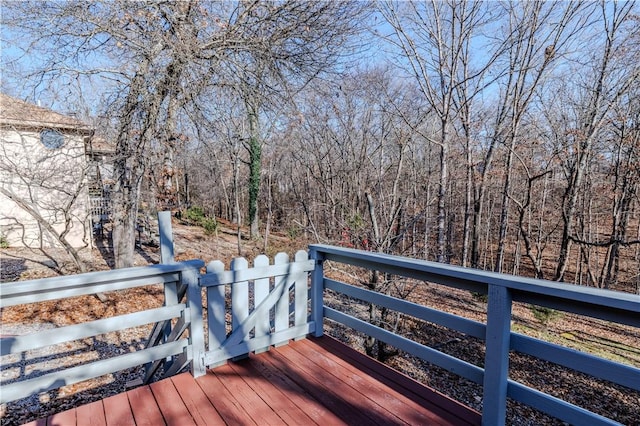 view of wooden terrace