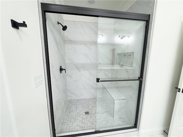 bathroom with walk in shower