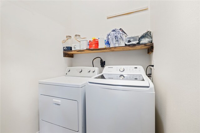 laundry room featuring washer and dryer