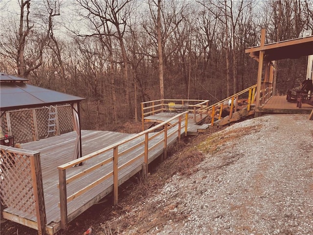19959 Rheas Community Rd, Lincoln, AR 72744 - deck featuring a gazebo