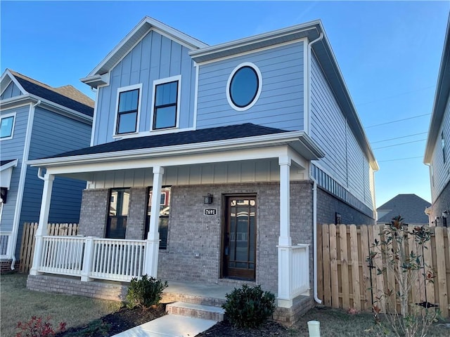 view of front of home with a porch