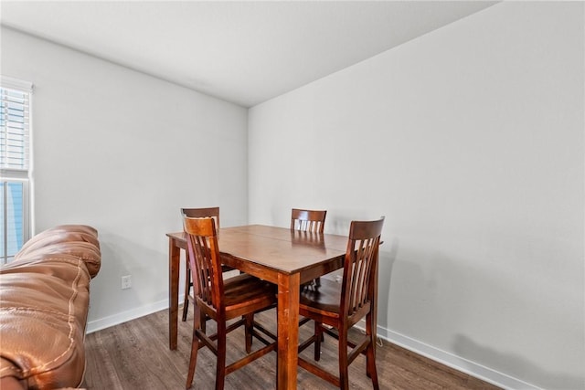 dining room featuring dark wood-type flooring