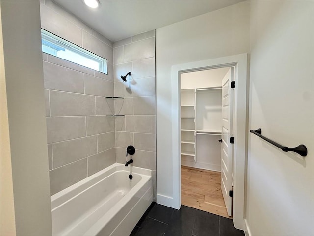 full bath with tile patterned floors and bathtub / shower combination