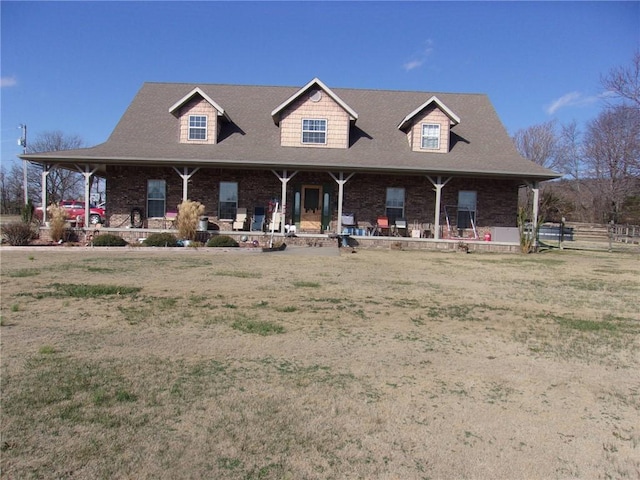 view of front of home featuring covered porch