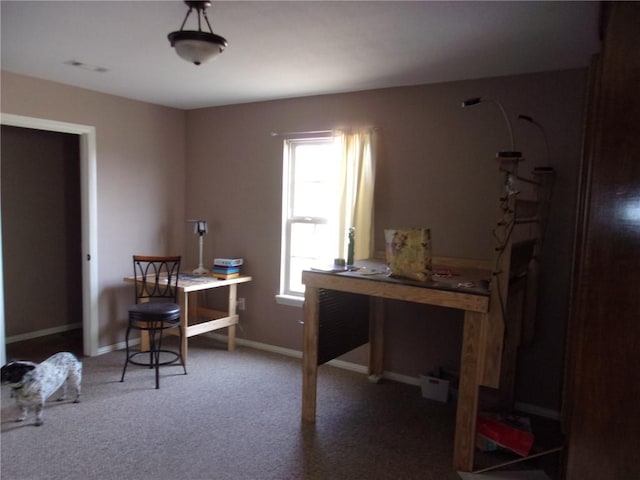 view of carpeted office