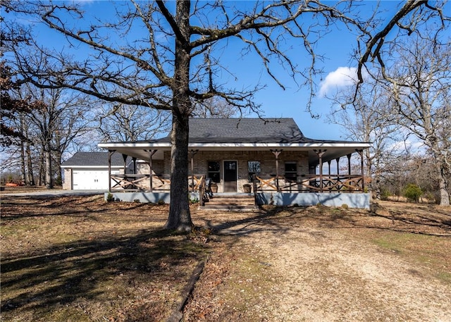 view of front of home with a porch