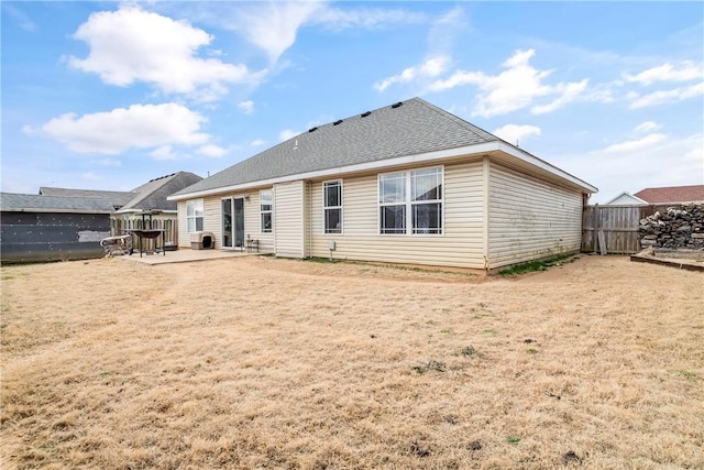 rear view of property with a patio