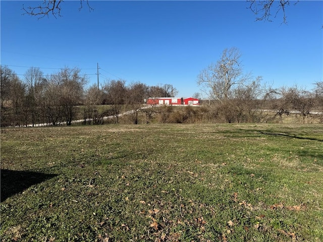 view of yard featuring a rural view