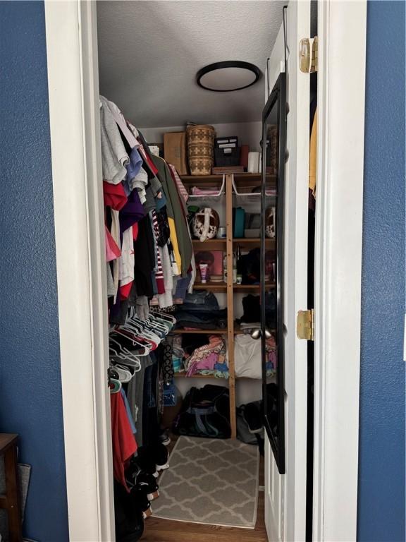 spacious closet featuring wood finished floors