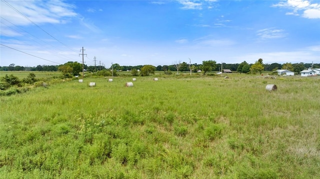 view of landscape featuring a rural view