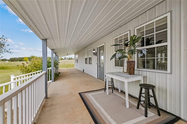 view of patio featuring covered porch