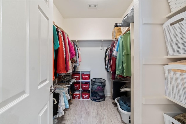 view of walk in closet