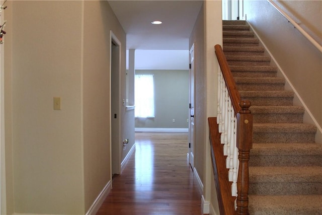 635 Ranchview Rd, Ridgedale, MO 65739 - stairs with wood finished floors and recessed lighting