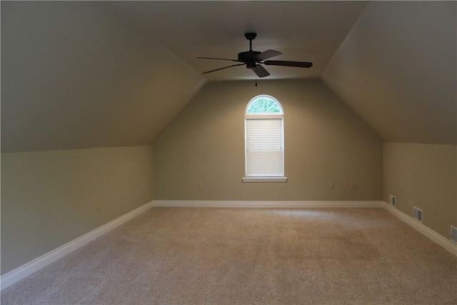 635 Ranchview Rd, Ridgedale, MO 65739 - additional living space with light carpet, ceiling fan, and lofted ceiling