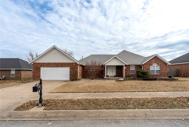 ranch-style home with a garage