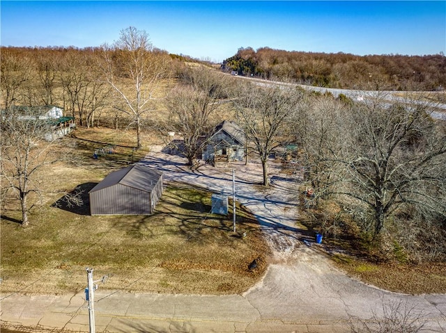 bird's eye view featuring a rural view