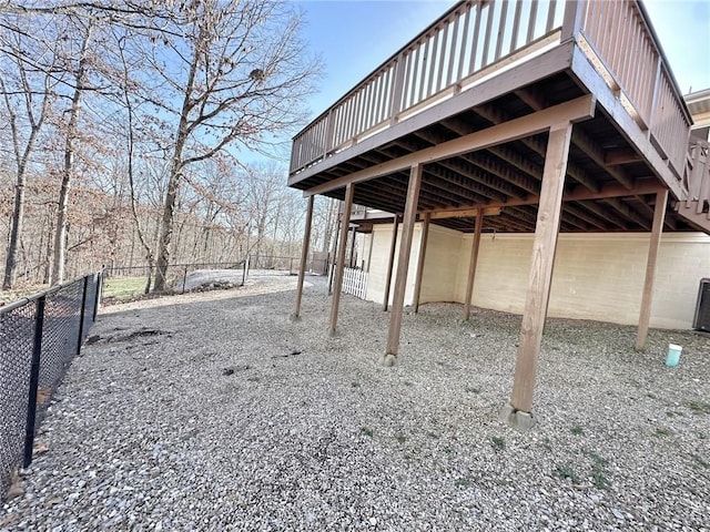 exterior space with fence private yard