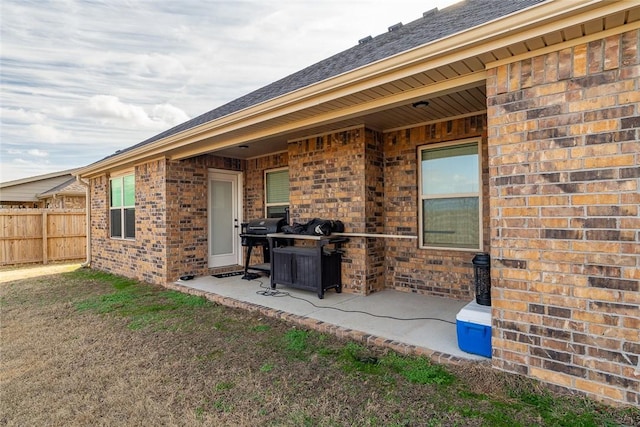 exterior space with area for grilling