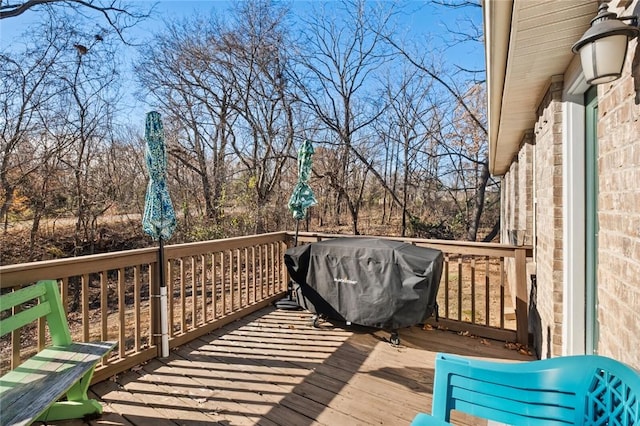 deck with grilling area