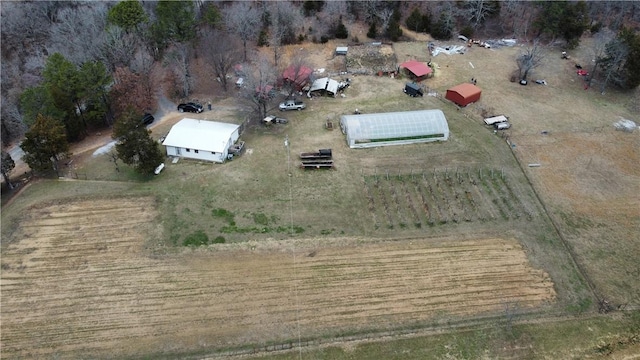 drone / aerial view featuring a rural view