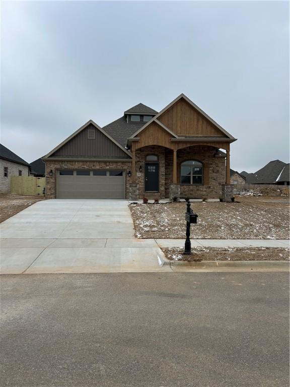 craftsman-style home featuring a garage