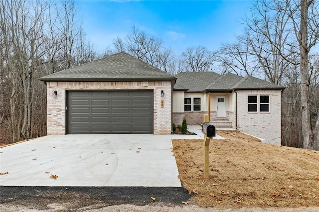 view of front facade with a garage