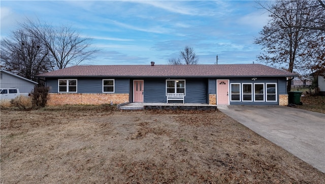 view of ranch-style home