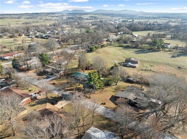 bird's eye view featuring a mountain view