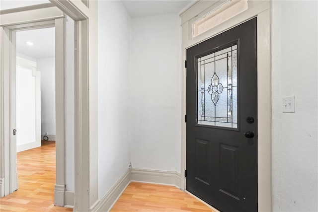 entrance foyer with wood-type flooring