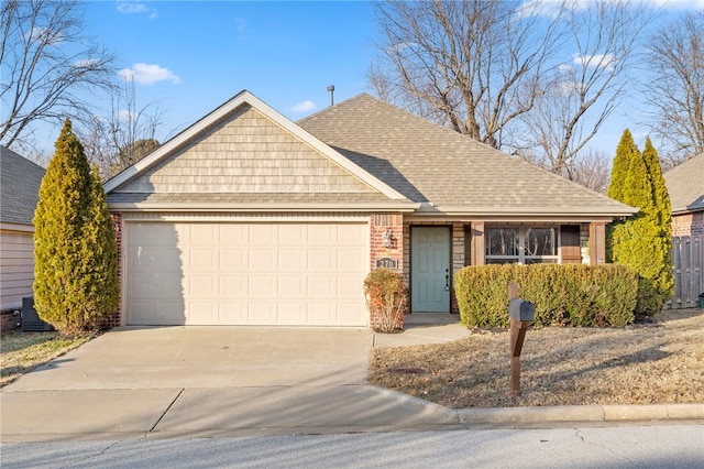 view of front facade with a garage